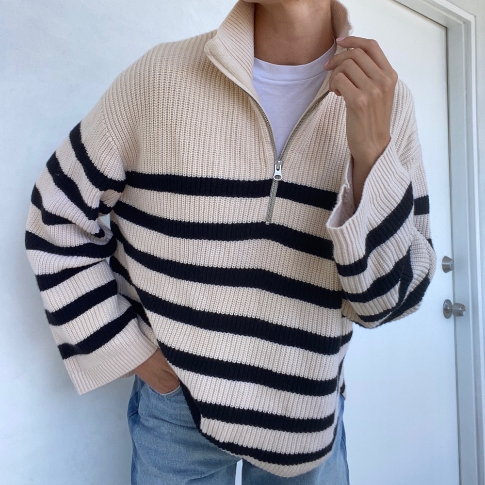 & OTHER STORIES HALF ZIP SWEATER